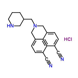 4,4'-(piperidin-3-ylmethylazanediyl)bis(Methylene)dibenzonitrile hydrochloride结构式