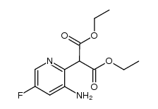 3-amino-2-bis(ethoxycarbonyl)methyl-5-fluoropyridine结构式