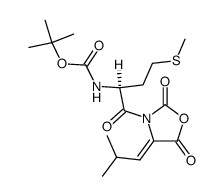 tert-butyl (S,Z)-(1-(4-(2-methylpropylidene)-2,5-dioxooxazolidin-3-yl)-4-(methylthio)-1-oxobutan-2-yl)carbamate Structure