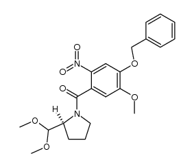 (2S)-N-(4-benzyloxy-5-methoxy-2-nitrobenzoyl)pyrrolidine-2-carboxaldehyde dimethyl acetal Structure