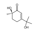 (R)-6-Hydroxy-3-(1-hydroxy-1-methyl-ethyl)-6-methyl-cyclohex-2-enone Structure