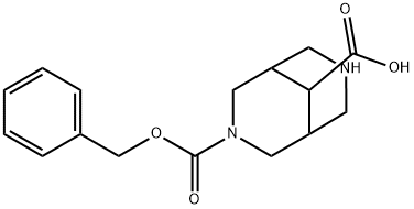 3,7-Diaza-bicyclo[3.3.1]nonane-3,9-dicarboxylic acid 3-benzyl ester结构式