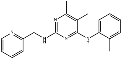 5,6-Dimethyl-N4-(2-methylphenyl)-N2-(pyridin-2-ylmethyl)pyrimidine-2,4-diamine structure