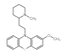 10H-Phenothiazine,2-methoxy-10-[2-(1-methyl-2-piperidinyl)ethyl]-结构式