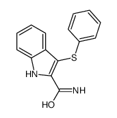 3-phenylsulfanyl-1H-indole-2-carboxamide Structure