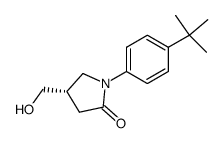 (S)-(-)-1-(4-tert-butylphenyl)-4-hydroxymethyl-2-oxo-pyrrolidine结构式