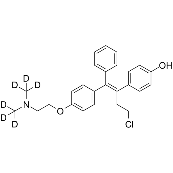 4’-Hydroxy Toremifene-d6结构式