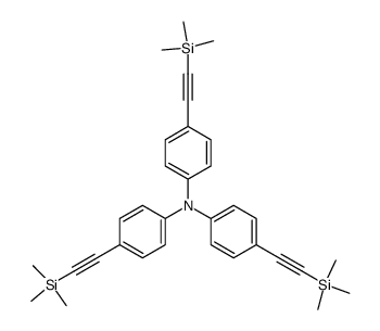 tris(4-(2-(trimethylsilyl)ethynyl)phenyl)amine Structure