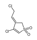 4-chloro-3-(2-chloroethylidene)thiophene 1,1-dioxide Structure