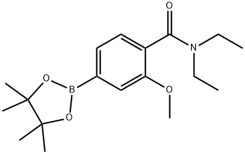 3-甲氧基-4-二乙胺基甲酰基苯硼酸频哪醇酯结构式