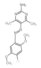 2-Pyrimidinamine,5-[2-(4-chloro-2,5-dimethoxyphenyl)diazenyl]-4,6-dimethyl-结构式