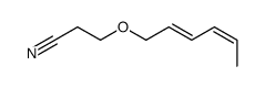 3-(2,4-Hexadienyloxy)propanenitrile结构式