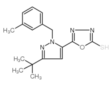 5-[3-(TERT-BUTYL)-1-(3-METHYLBENZYL)-1H-PYRAZOL-5-YL]-1,3,4-OXADIAZOLE-2-THIOL structure