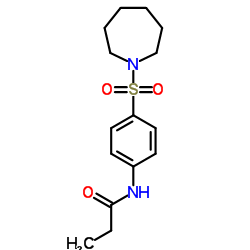 N-[4-(1-Azepanylsulfonyl)phenyl]propanamide Structure