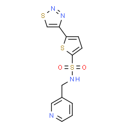 N-(3-Pyridinylmethyl)-5-(1,2,3-thiadiazol-4-yl)-2-thiophenesulfonamide结构式