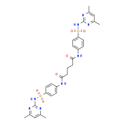 N,N'-bis(4-{[(4,6-dimethyl-2-pyrimidinyl)amino]sulfonyl}phenyl)pentanediamide结构式