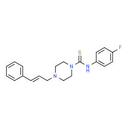 4-cinnamyl-N-(4-fluorophenyl)-1-piperazinecarbothioamide structure