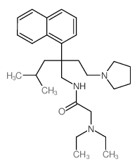 2-diethylamino-N-[4-methyl-2-naphthalen-1-yl-2-(2-pyrrolidin-1-ylethyl)pentyl]acetamide Structure