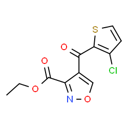 ETHYL 4-[(3-CHLORO-2-THIENYL)CARBONYL]-3-ISOXAZOLECARBOXYLATE Structure