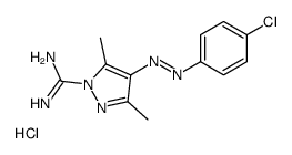 4-[(4-chlorophenyl)diazenyl]-3,5-dimethylpyrazole-1-carboximidamide,hydrochloride结构式