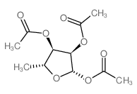 tri-O-acetyl-5-deoxy-D-ribofuranose structure