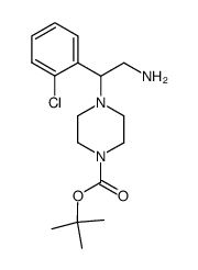 4-[2-Amino-1-(2-chloro-phenyl)-ethyl]-piperazine-1-carboxylic acid tert-butyl ester Structure