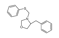 (4S)-4-benzyl-3-(phenylsulfanylmethyl)-1,3-oxazolidine结构式