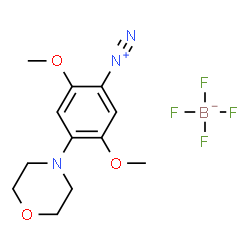 2,5-dimethoxy-4-(morpholin-4-yl)benzenediazonium tetrafluoroborate结构式