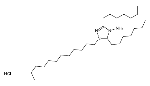 1-dodecyl-3,5-diheptyl-1,5-dihydro-1,2,4-triazol-1-ium-4-amine,chloride Structure