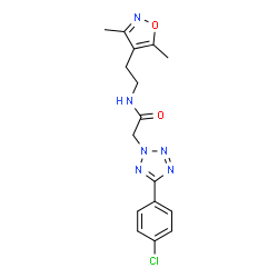 2H-Tetrazole-2-acetamide,5-(4-chlorophenyl)-N-[2-(3,5-dimethyl-4-isoxazolyl)ethyl]-(9CI) picture