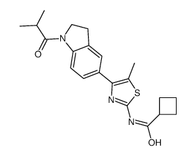 Cyclobutanecarboxamide, N-[4-[2,3-dihydro-1-(2-methyl-1-oxopropyl)-1H-indol-5-yl]-5-methyl-2-thiazolyl]- (9CI) picture