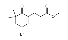 3-(3-Bromo-5,5-dimethyl-6-oxo-cyclohex-1-enyl)-propionic acid methyl ester Structure