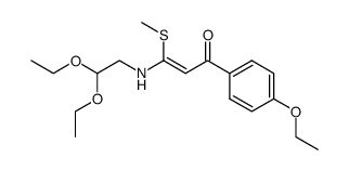 (E)-3-(2,2-Diethoxy-ethylamino)-1-(4-ethoxy-phenyl)-3-methylsulfanyl-propenone结构式