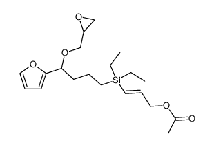 3-acetoxy-1-[diethyl-(4-furan-2-yl-4-oxiranylmethoxy-butyl)-silanyl]-propene Structure