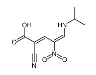 2-cyano-4-nitro-5-(propan-2-ylamino)penta-2,4-dienoic acid Structure