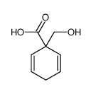 1-(hydroxymethyl)cyclohexa-2,5-diene-1-carboxylic acid Structure