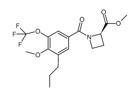 1-(4-methoxy-3-propyl-3-trifluoromethoxybenzoyl)azetidine-2R-carboxylic acid methyl ester Structure