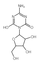 6-amino-3-[3,4-dihydroxy-5-(hydroxymethyl)oxolan-2-yl]-1H-1,3,5-triazine-2,4-dione Structure