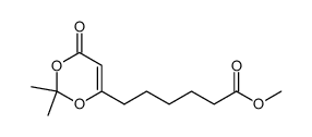 2,2-dimethyl-6-(5-methoxycarbonylpentyl)-4H-1,3-dioxin-4-one Structure