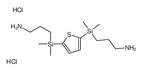 3-[[5-[3-aminopropyl(dimethyl)silyl]thiophen-2-yl]-dimethylsilyl]propan-1-amine,dihydrochloride Structure