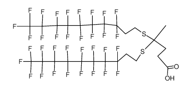 4,4-Bis(1,1,2,2-tetrahydroperfluorodecylthio)pentanoic acid结构式