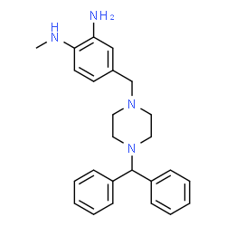 4-[[4-(diphenylmethyl)piperazin-1-yl]methyl]-N-methylbenzene-1,2-diamine Structure