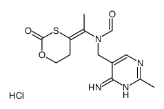 N-[(4-amino-2-methylpyrimidin-5-yl)methyl]-N-[1-(2-oxo-1,3-oxathian-4-ylidene)ethyl]formamide,hydrochloride Structure