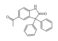 5-acetyl-3,3-diphenyl-1,3-dihydro-indol-2-one Structure