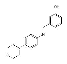 Phenol,3-[[[4-(4-morpholinyl)phenyl]imino]methyl]-结构式