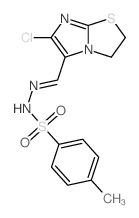 Benzenesulfonic acid,4-methyl-,2-[(6-chloro-2,3-dihydroimidazo[2,1-b]thiazol-5-yl)methylene]hydrazide结构式