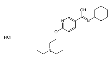 N-cyclohexyl-6-(2-diethylaminoethoxy)pyridine-3-carboxamide hydrochlor ide结构式