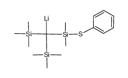 ((dimethyl(phenylthio)silyl)bis(trimethylsilyl)methyl)lithium结构式