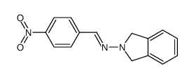 (E)-N-(1,3-dihydroisoindol-2-yl)-1-(4-nitrophenyl)methanimine Structure