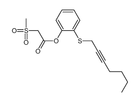 (2-hept-2-ynylsulfanylphenyl) 2-methylsulfonylacetate Structure